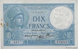 10 Francs MINERVE modifié FRANCE  1939 F.07.08 TTB