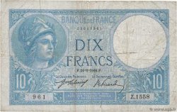 10 Francs MINERVE FRANCIA  1916 F.06.01 q.B