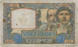 20 Francs TRAVAIL ET SCIENCE FRANCIA  1941 F.12.20 q.MB