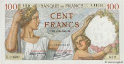 100 Francs SULLY FRANCE  1940 F.26.31 UNC-