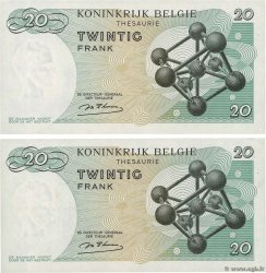 20 Francs Consécutifs BÉLGICA  1964 P.138 EBC+