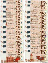 15 Euro Série complète FRANCE régionalisme et divers  2008 