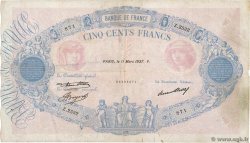 500 Francs BLEU ET ROSE FRANCE  1937 F.30.38 F-