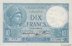 10 Francs MINERVE modifié FRANCIA  1939 F.07.07 EBC