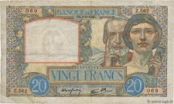 20 Francs TRAVAIL ET SCIENCE FRANCIA  1940 F.12.03