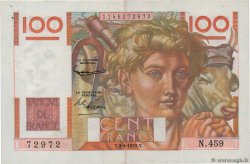 100 Francs JEUNE PAYSAN FRANCE  1952 F.28.32 VF+