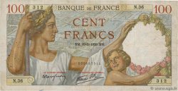 100 Francs SULLY FRANKREICH  1939 F.26.01