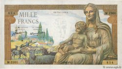 1000 Francs DÉESSE DÉMÉTER FRANCIA  1942 F.40.13 BC+
