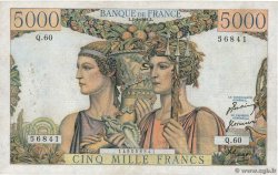5000 Francs TERRE ET MER FRANCE  1951 F.48.04 TB