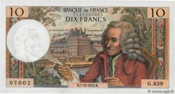 10 Francs VOLTAIRE FRANCE  1972 F.62.59