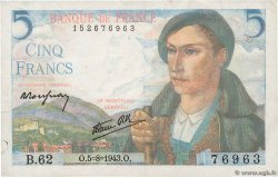 5 Francs BERGER FRANCIA  1943 F.05.03