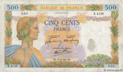 500 Francs LA PAIX FRANCIA  1941 F.32.25