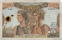 5000 Francs TERRE ET MER FRANKREICH  1951 F.48.03