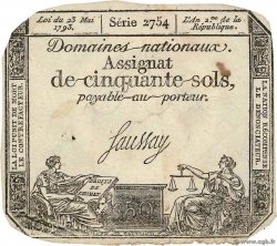 50 Sols FRANKREICH  1793 Ass.42c S
