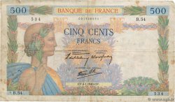 500 Francs LA PAIX FRANCIA  1940 F.32.01