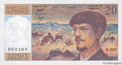 20 Francs DEBUSSY FRANCIA  1980 F.66.01 EBC+
