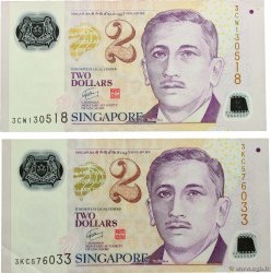 2 Dollars Lot SINGAPORE  2005 P.46a et P.45b