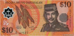 10 Ringgit - 10 Dollars BRUNEI  1998 P.24b ST
