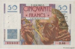 50 Francs LE VERRIER FRANCIA  1947 F.20.08 EBC
