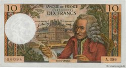 10 Francs VOLTAIRE FRANCE  1968 F.62.32 VF+