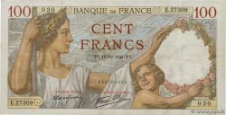 100 Francs SULLY FRANKREICH  1941 F.26.63