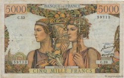 5000 Francs TERRE ET MER FRANKREICH  1949 F.48.01