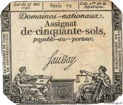 50 Sols variété FRANCIA  1793 Ass.42b