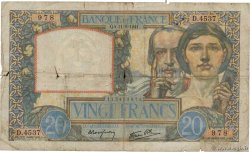 20 Francs TRAVAIL ET SCIENCE FRANCIA  1941 F.12.15 q.B