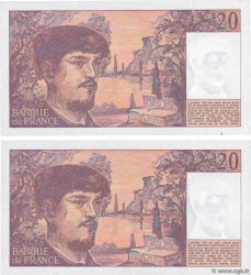 20 Francs DEBUSSY Consécutifs FRANCE  1980 F.66.01 UNC