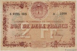 2 Francs FRANCE Regionalismus und verschiedenen Chateauroux 1915 JP.046.04 VZ