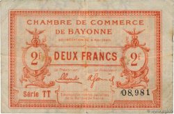 2 Francs FRANCE regionalism and various Bayonne 1920 JP.021.68