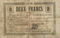 2 Francs FRANCE Regionalismus und verschiedenen Amiens 1915 JP.007.31 S