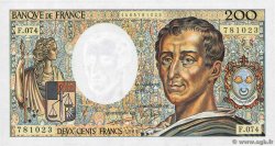 200 Francs MONTESQUIEU FRANCIA  1989 F.70.09