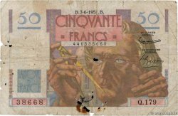 50 Francs LE VERRIER FRANCE  1951 F.20.18 B