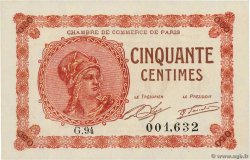 50 Centimes FRANCE regionalismo y varios Paris 1920 JP.097.10