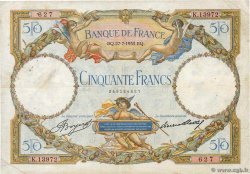 50 Francs LUC OLIVIER MERSON type modifié FRANCIA  1933 F.16.04