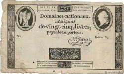 25 Livres FRANCIA  1792 Ass.37a B