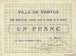 1 Franc FRANCE regionalismo e varie Vertus 1915 JP.51-52