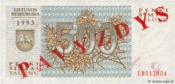 500 Talonas Spécimen LITHUANIA  1993 P.45s UNC-