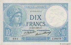 10 Francs MINERVE FRANKREICH  1927 F.06.12 VZ+
