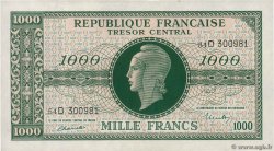 1000 Francs MARIANNE THOMAS DE LA RUE FRANKREICH  1945 VF.13.01 fST+