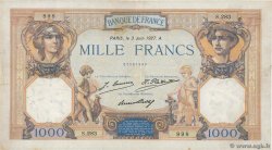 1000 Francs CÉRÈS ET MERCURE FRANKREICH  1927 F.37.01
