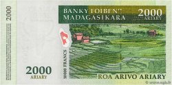 10000 Francs - 2000 Ariary MADAGASCAR  1998 P.083 SC+