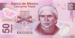 50 Pesos MEXICO  2008 P.123k FDC