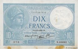 10 Francs MINERVE modifié FRANKREICH  1939 F.07.01