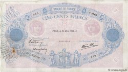 500 Francs BLEU ET ROSE modifié FRANCIA  1938 F.31.06