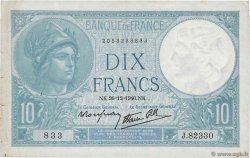 10 Francs MINERVE modifié FRANCE  1940 F.07.25