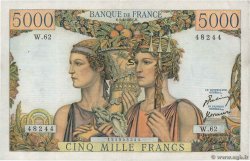 5000 Francs TERRE ET MER FRANCE  1951 F.48.04 SUP