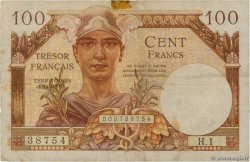 100 Francs TRÉSOR FRANÇAIS FRANCIA  1947 VF.32.01