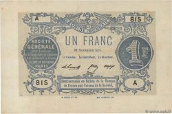 1 Franc FRANCE regionalismo y varios Paris 1871 JER.75.02A